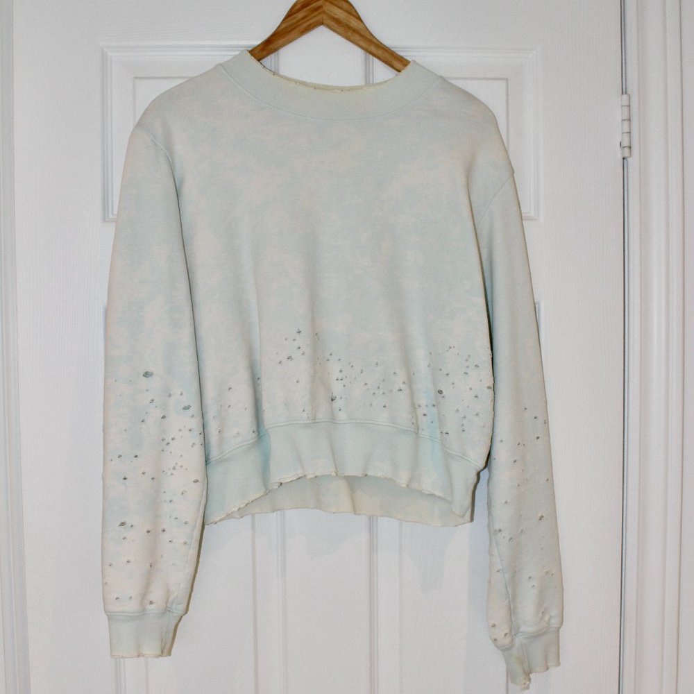 Cotton Citizen Distressed Cropped Sweater